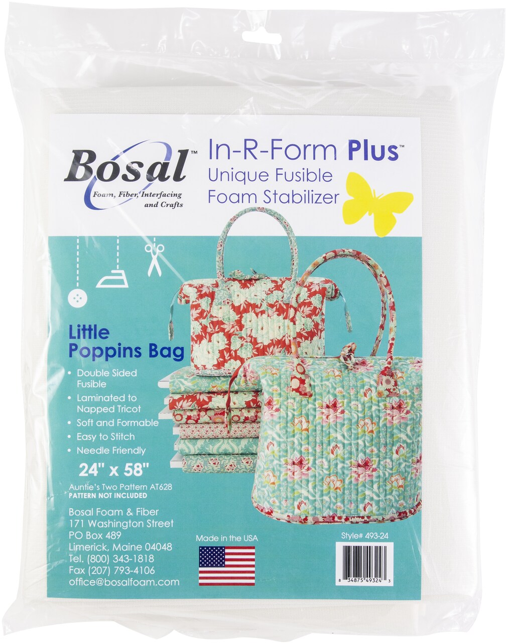 Bosal In-R-Form Plus Fusible Foam Stabilizer 24"X58"-Little Poppins Bag